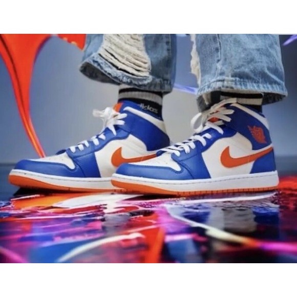 New Nike Air Jordan 1 Mid Knicks Gators Blue 18 Mens Wheaties FD1029-400 2023